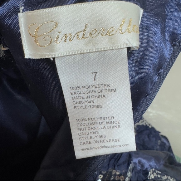 Cinderella Special Occasion Floral Rosettes Sequin Dress Size 7 - Picture 8 of 11